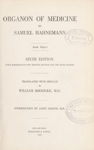 Hahnemann Organon 1922